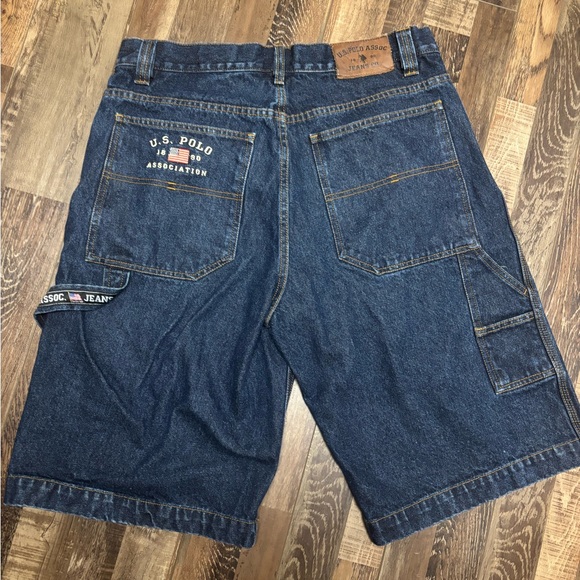 Vintage 1990’s U.S. Polo Assn. Men's Jean Shorts - Dark Blue - Picture 1 of 3